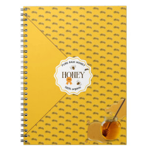 Honey Jar Honeybee Honeycomb Bee Apiary Notebook