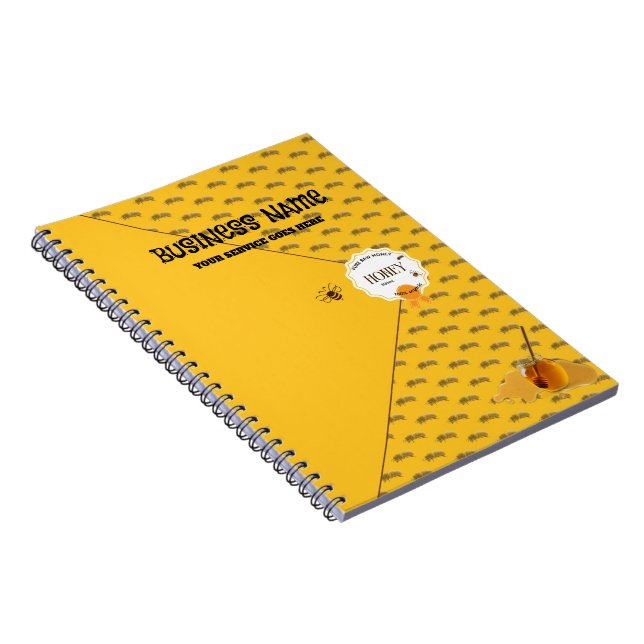 Honey Jar Honeybee Honeycomb Bee Apiary Notebook (Right Side)