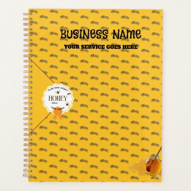 Honey Jar Honeybee Honeycomb Bee Apiary Planner (Front)