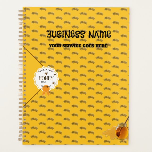 Honey Jar Honeybee Honeycomb Bee Apiary Planner (Front)