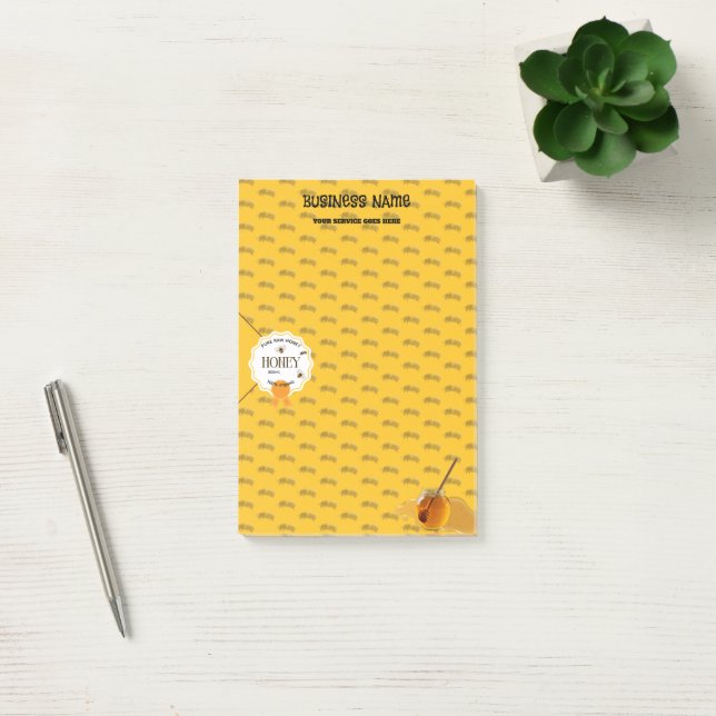 Honey Jar Honeybee Honeycomb Bee Apiary Post-it Notes (Office)