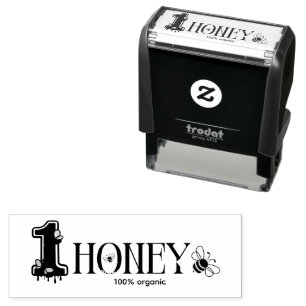 Honey Jar Honeybee Honeycomb Bee Apiary Self-inking Stamp
