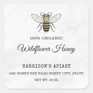 Honey jar Honeycomb Business stickers Labels