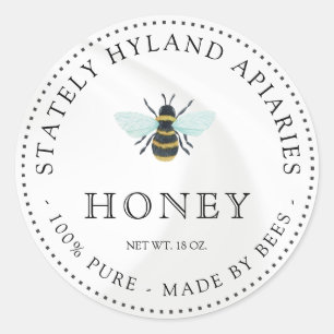 Honey jar Honeycomb Business stickers Labels