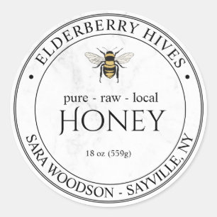 Honey jar Honeycomb Business stickers Labels