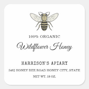 Honey jar Honeycomb Business stickers Labels