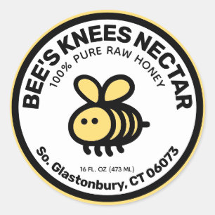  Honey Jar Label Modern Cute Bee