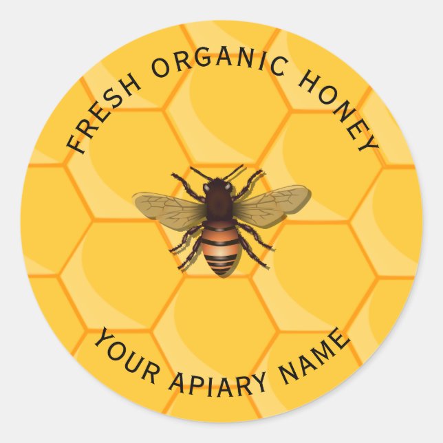 Honey Jar Labels Honeybee Apiary (Front)