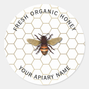 Honey Jar Labels Honeybee Apiary