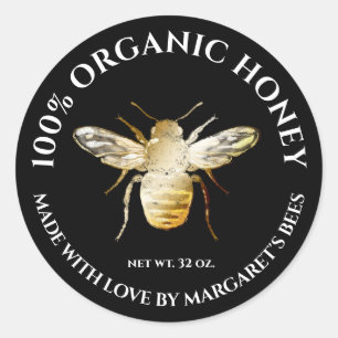 Honey Jar Labels Honeybee Honeycomb Bee Apiary