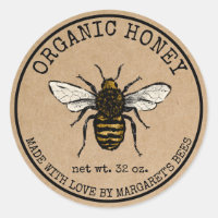 Honey Jar Labels Honeybee Honeycomb Bee Apiary