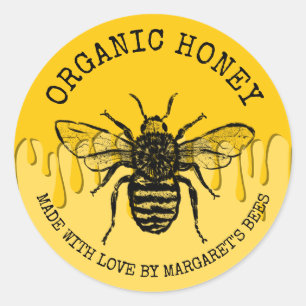 Honey Jar Labels Honeybee Honeycomb Bee Apiary