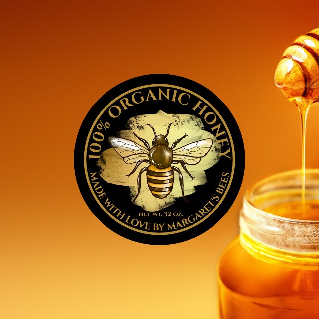 Honey Jar Labels Honeybee Honeycomb Bee Product (Creator Uploaded)