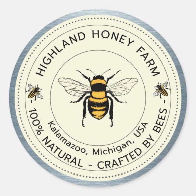 Honey Jar Labels,mummy to bee,honey shipping label (Front)