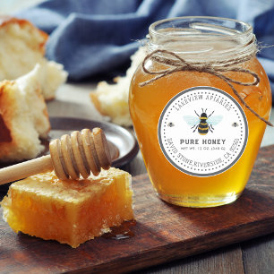 Honey Jar Labels   Pure Honey Custom Level
