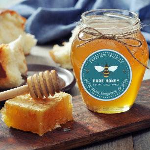 Honey Jar Labels   Pure Honey Custom Level
