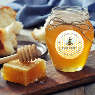 Honey Jar Labels Pure Honey Custom Level