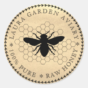 Honey jar lid label for Bee Comb Apiary