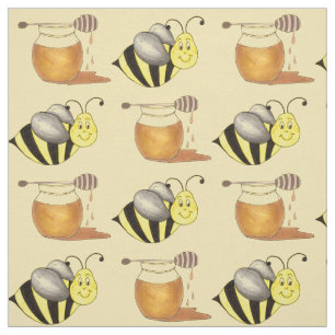 Honey Jar Pot Honeypot Bee Honeybee Bumblebee Fabric