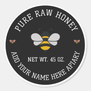 Honey Jar Stickers   Bee & Honeycomb Apiary Labels