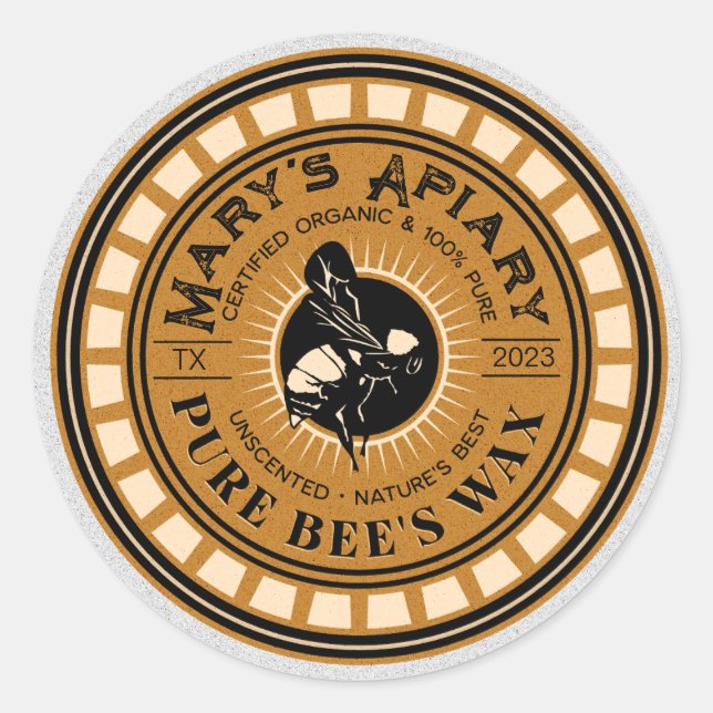 Honey Label,  Bee Farm Business Label, Stickers (Front)