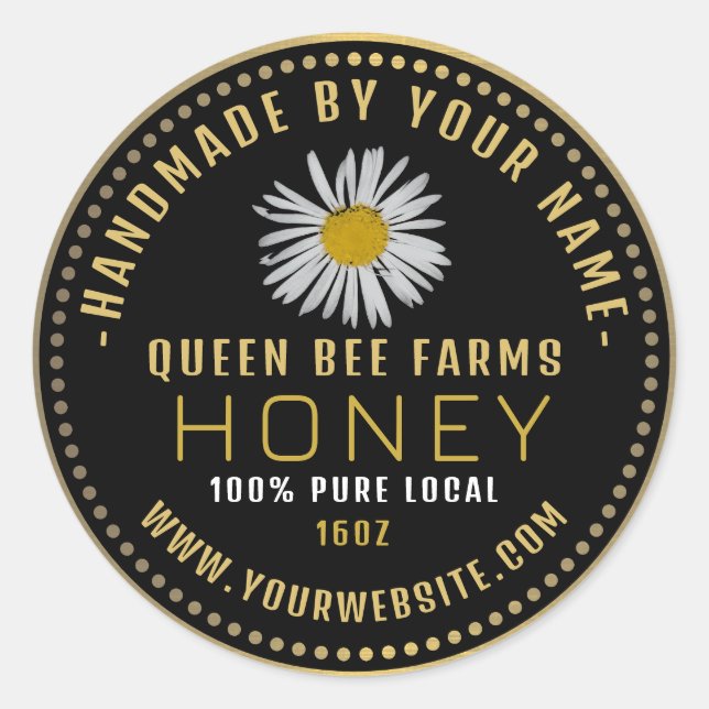 Honey label Black Gold | wildflower  (Front)