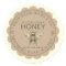 Honey Label Kraft Scallop Vintage Bee