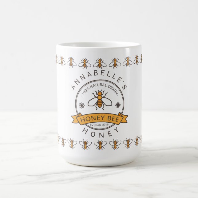 Honey Label Personalise Coffee Mug (Center)