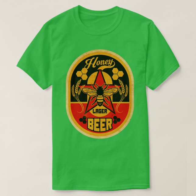 Honey Lager Beer T-Shirt (Design Front)