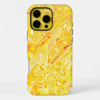 Honey Lemon Yellow Marble Texture Abstract Liquid