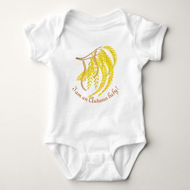 Honey Locust on a Baby Bodysuit (Front)