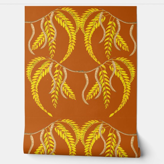 Honey Locust on a  Wallpaper (Unrolling)