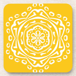 Honey Mandala Coaster