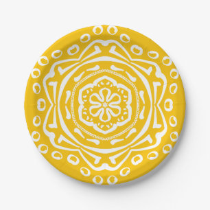 Honey Mandala Paper Plate