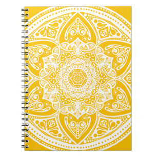 Honey Mandala Spiral Notebook