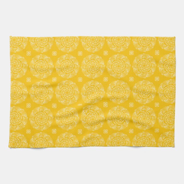Honey Mandala Tea Towel (Horizontal)