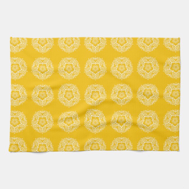 Honey Mandala Tea Towel (Horizontal)