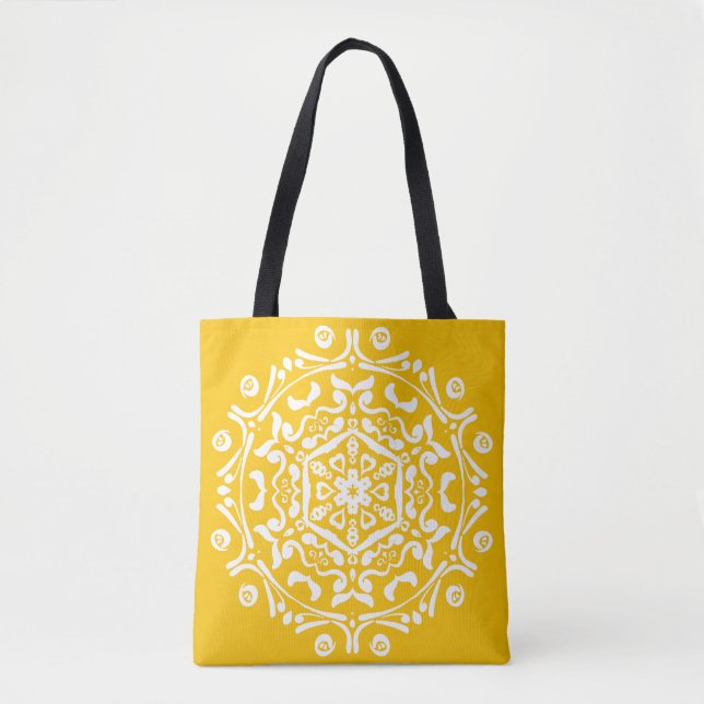 Honey Mandala Tote Bag (Front)