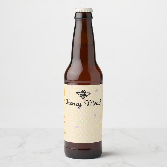 Honey Mead Beer Bottle Label (Front)