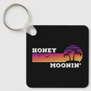 Honey Moonin Beach Honeymoon Vacation Men Women Co Key Ring