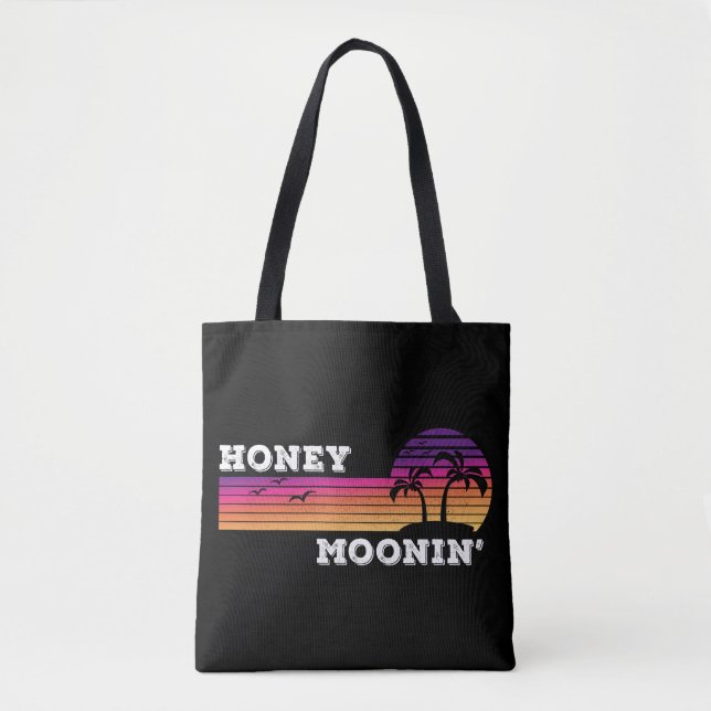 Honey Moonin Beach Honeymoon Vacation Men Women Co Tote Bag (Front)