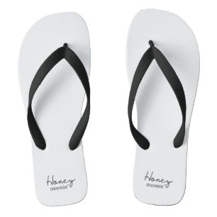 Honey Moonin' Wedding Marriage Holiday Slippers Jandals