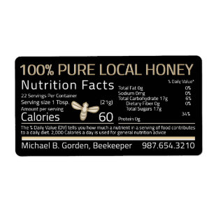 Honey Nutrition Little Bee Shipping Labels