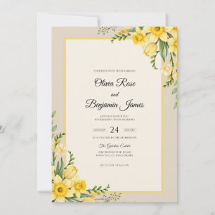 Honey Peony Wedding Invitation
