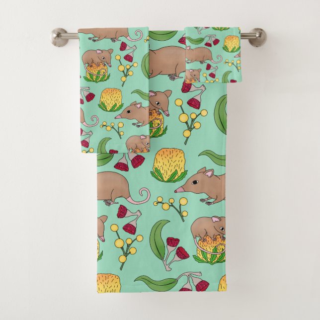 Honey Possum Bath Towel Set (Insitu)