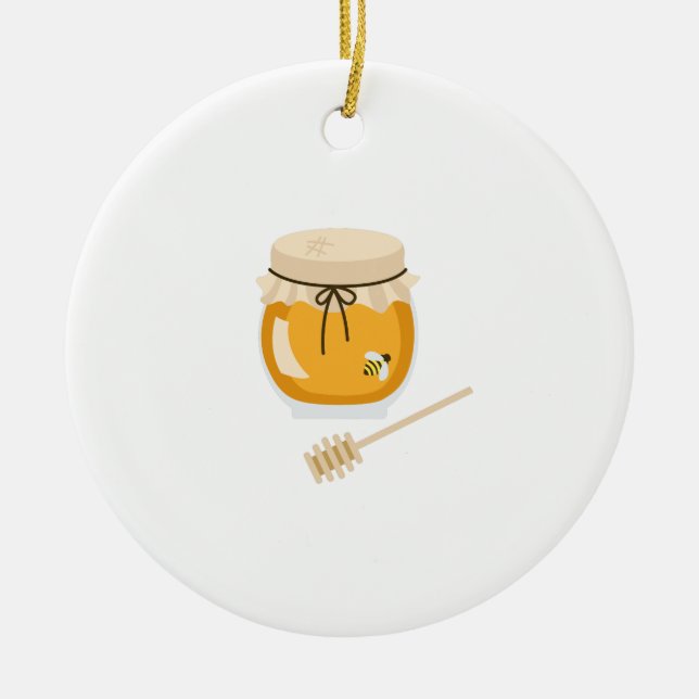 Honey Pot Ceramic Tree Decoration (Front)