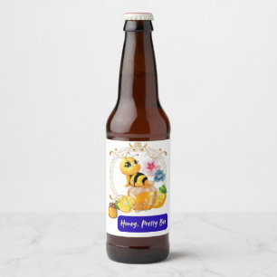 Honey, Pretty Bee Beer Bottle Label