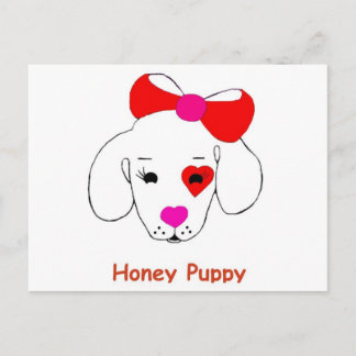 Honey Puppy Postcard