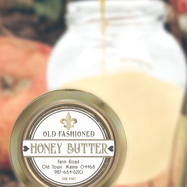 Honey Retro Grunge Hearts Fleur de Lis Gold Label (Creator Uploaded)