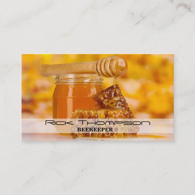 Honey Seller / Beekeeper Bee Farm Farmer Shop Business Card (Front)